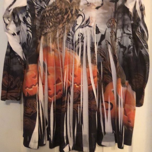 One world live and Let Live Halloween sparkle tiered top - Picture 7 of 7